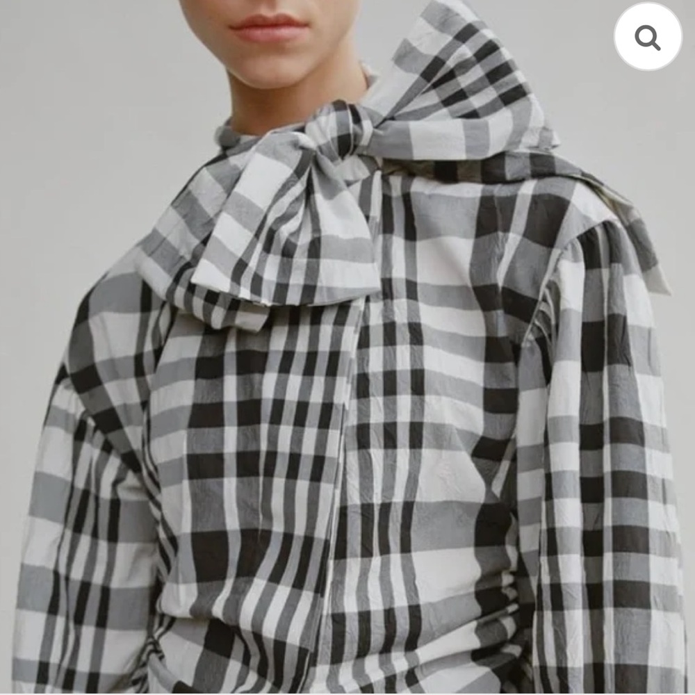 Zara Plaid Black and White Skirt - Picture 4 of 7